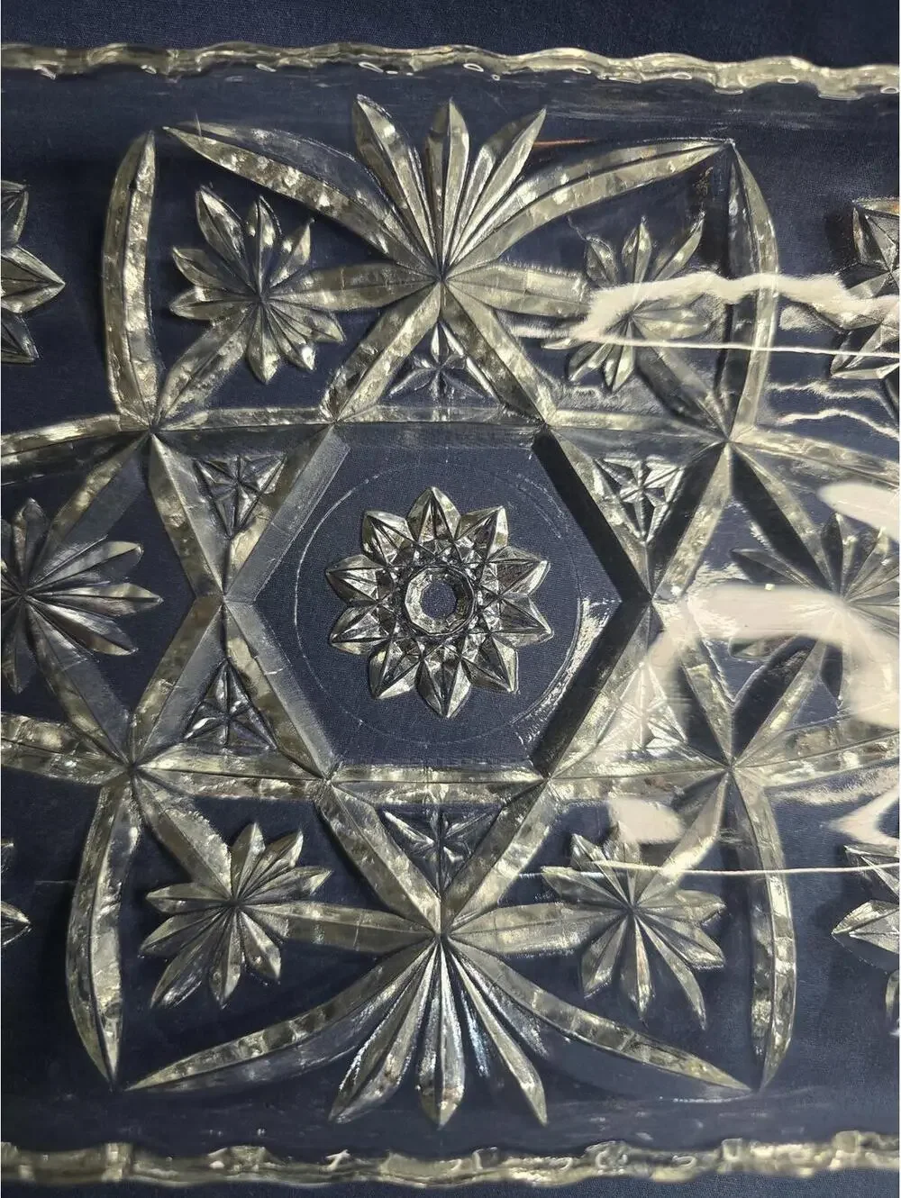 EAPC Hostess Tray 12 x 6 in. Anchor Hocking Early American Prescut Star of David